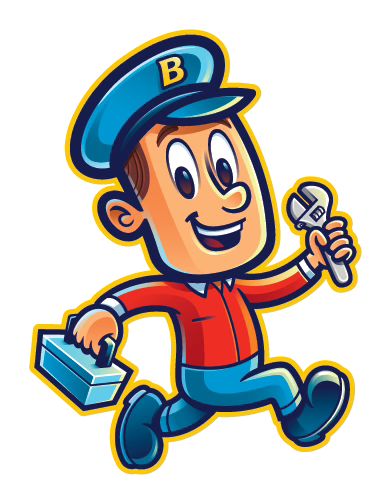 Bradford HVAC Mascot — Friendly technician ready to help